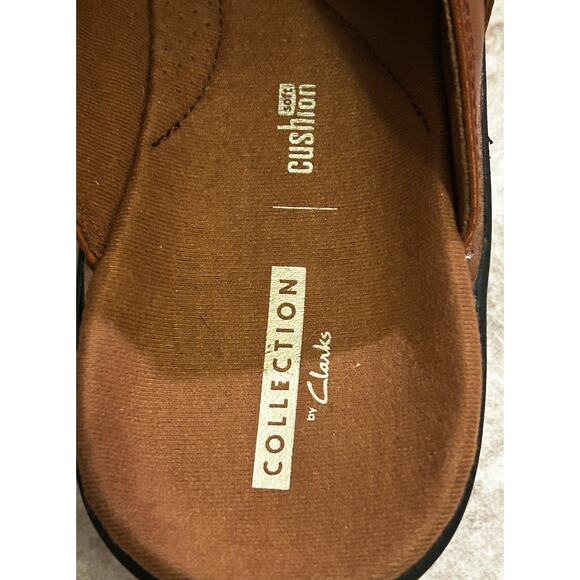 Clarks Unstructured Brown Women's Casual Slip-on Clog Style Shoes - Picture 8 of 10